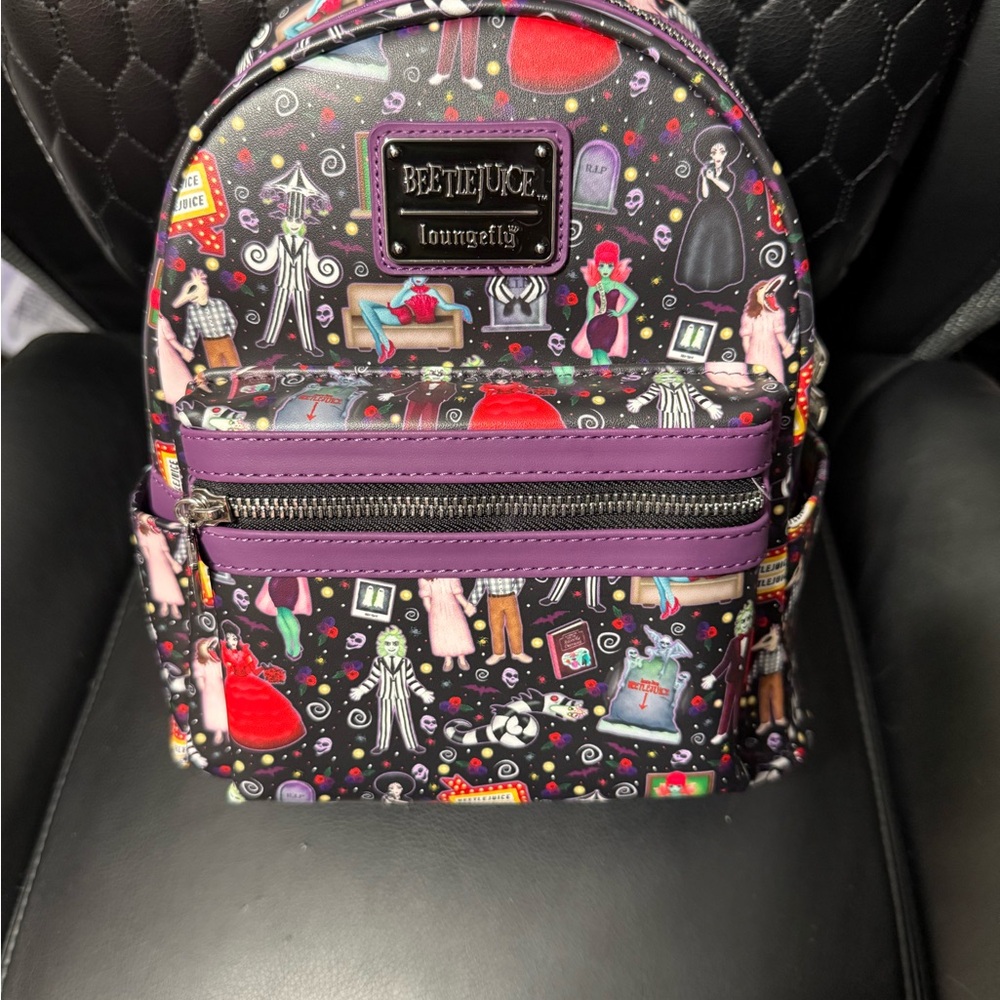 Loungefly Beetlejuice AOP Mini Backpack - NWT